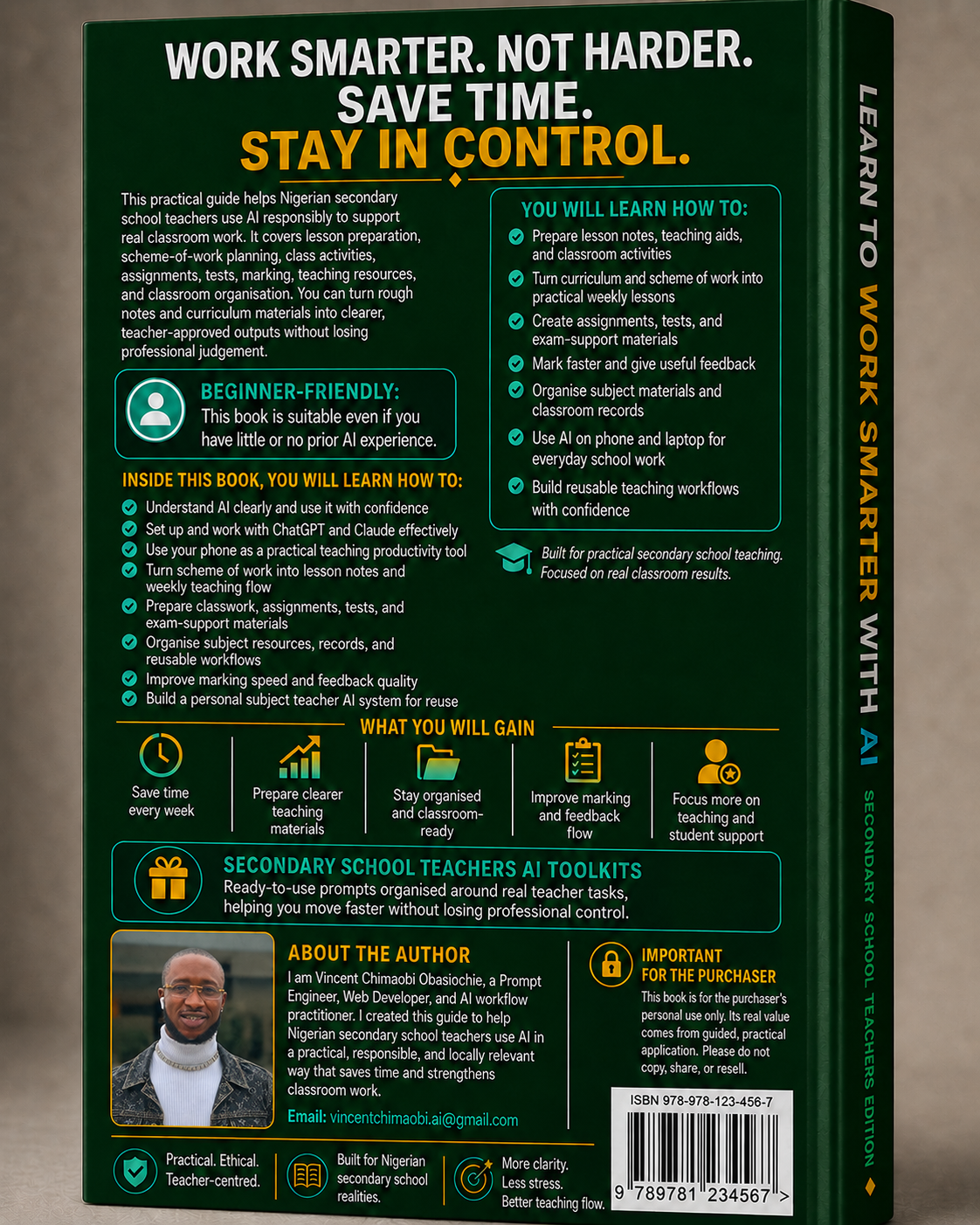 Secondary School Teachers Edition, back cover
